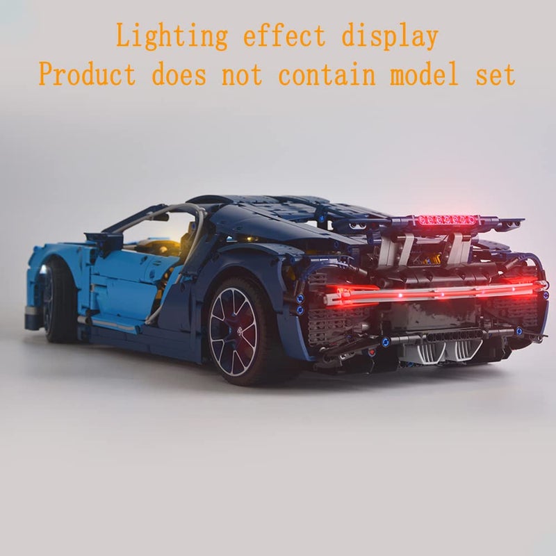 GEAMENT Upgraded Version LED Light kit for Technic Bugatti Chiron - Compatible with Lego 42083 Race Car Building Model (Model Set Not Included) - Image 4